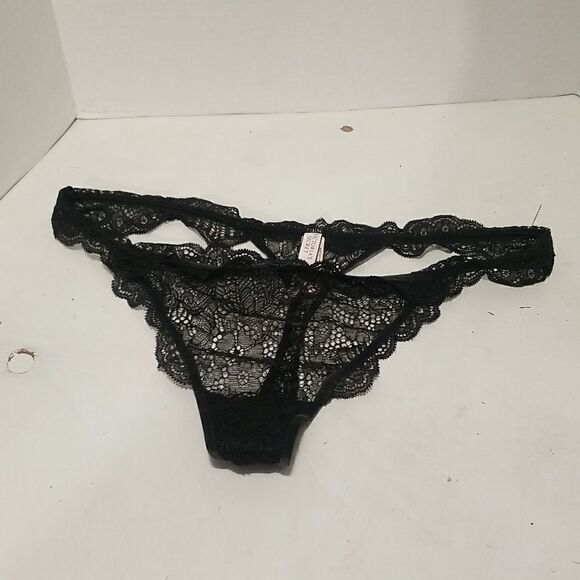 NWT VICTORIA SECRET VINTAGE PANTIES XLARGE BLACK LACE - Picture 9 of 10